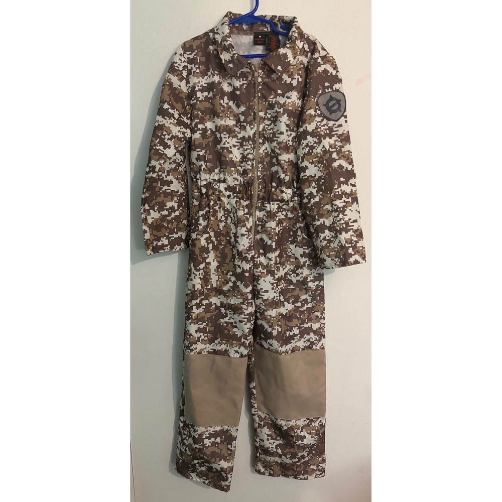 Authentic Kids Sz M 7/8 Costume United States Military Coverall Digital Camo